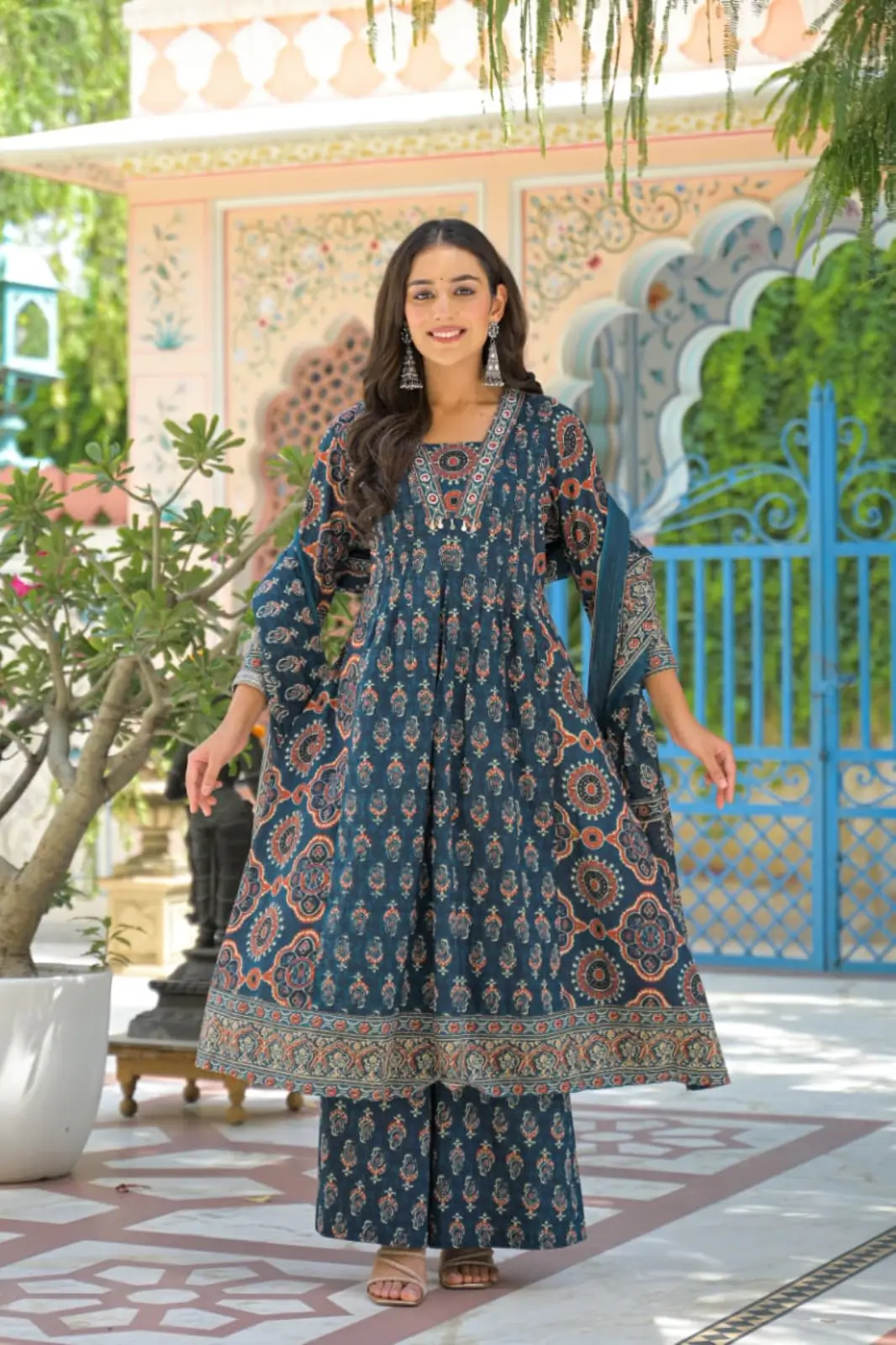 Timeless floral printed kurti design